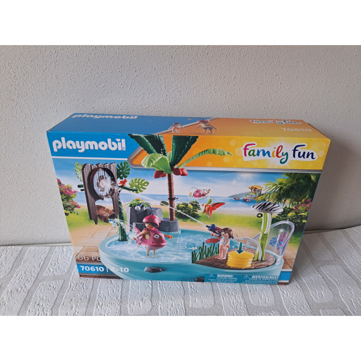 Zwembad met watersplash Playmobil 70610 38x9.5x28cm - playmobil