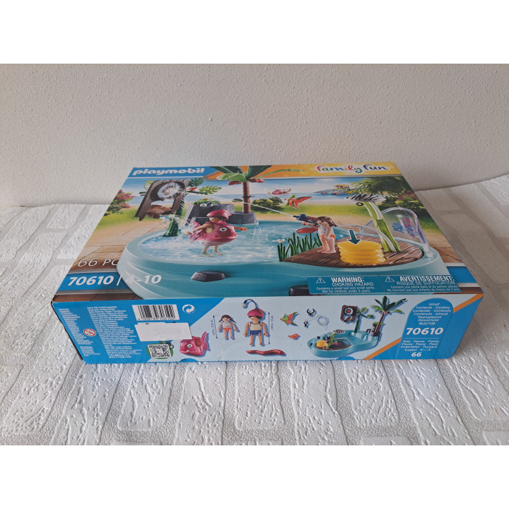 Zwembad met watersplash Playmobil 70610 38x9.5x28cm - playmobil