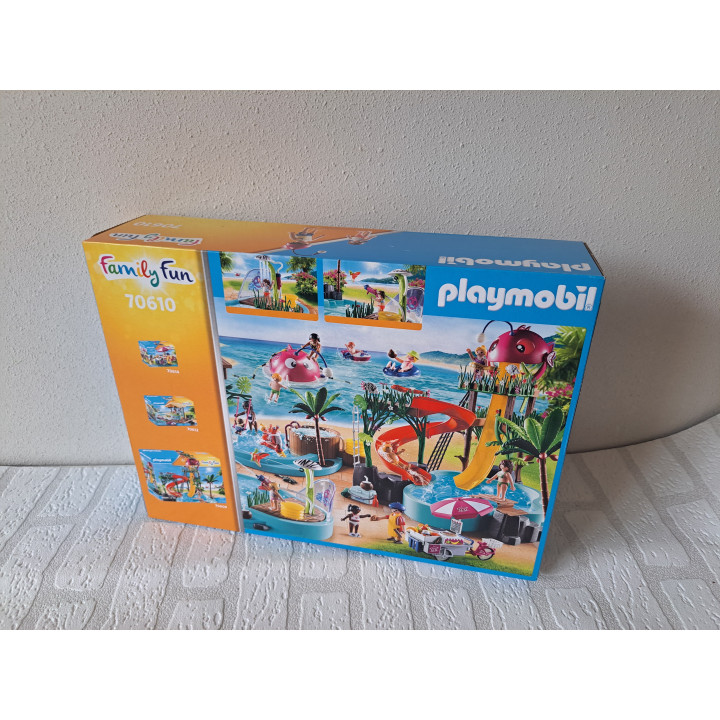 Zwembad met watersplash Playmobil 70610 38x9.5x28cm - playmobil