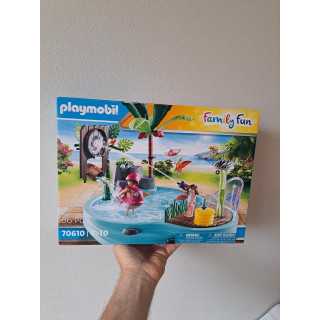 Zwembad met watersplash Playmobil 70610 38x9.5x28cm