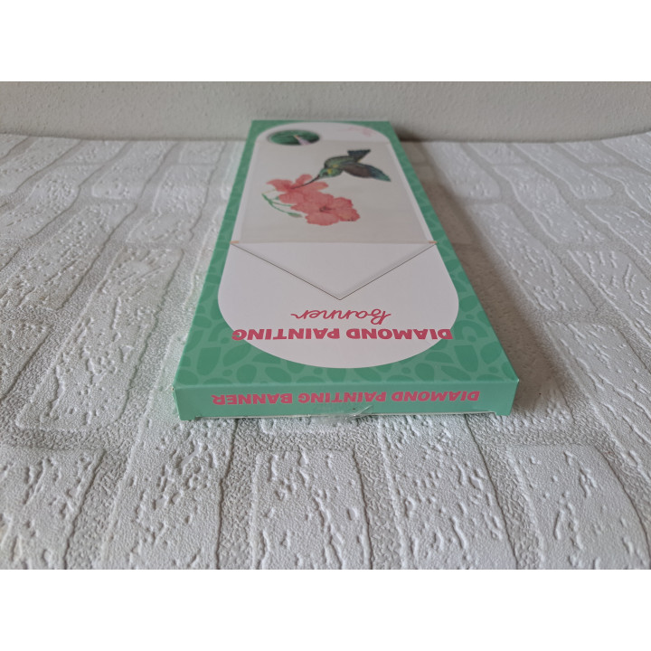 Banner met Kolibrie diamond painting 38x60cm ONGEOPEND - tekenen