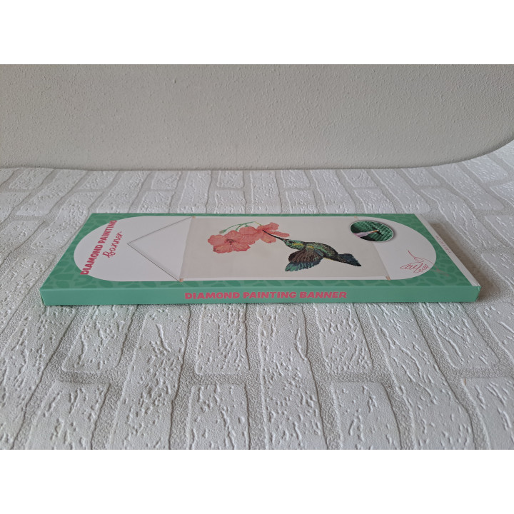 Banner met Kolibrie diamond painting 38x60cm ONGEOPEND - tekenen
