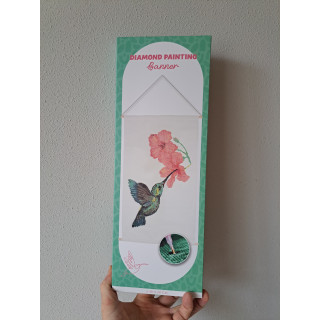 Banner met Kolibrie diamond painting 38x60cm ONGEOPEND