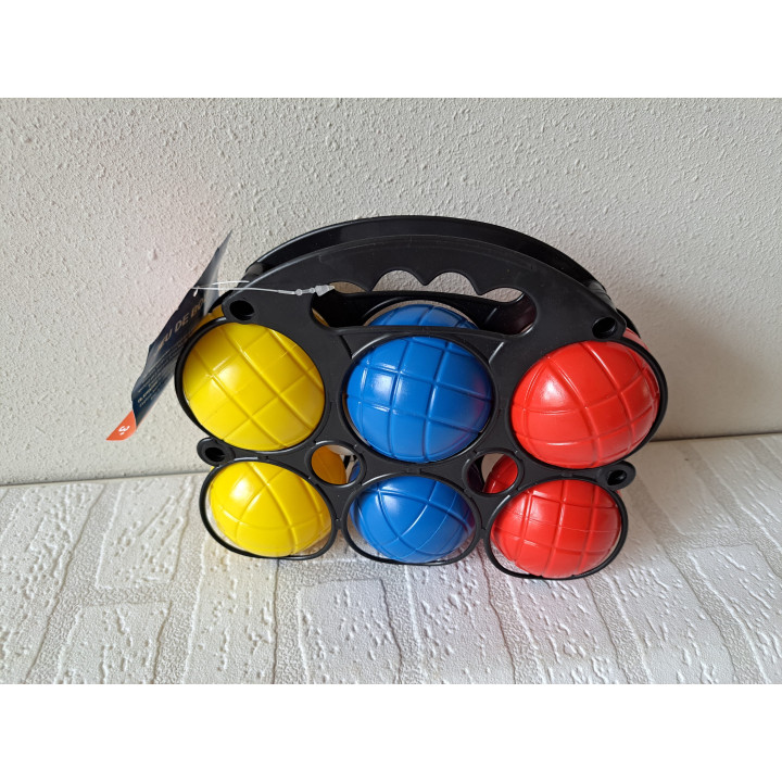 Jeu de boules set met 6 ballen en 1 but 21.5x7x18cm - sporten