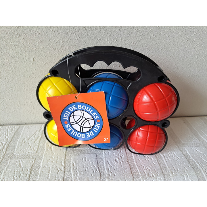 Jeu de boules set met 6 ballen en 1 but 21.5x7x18cm - sporten