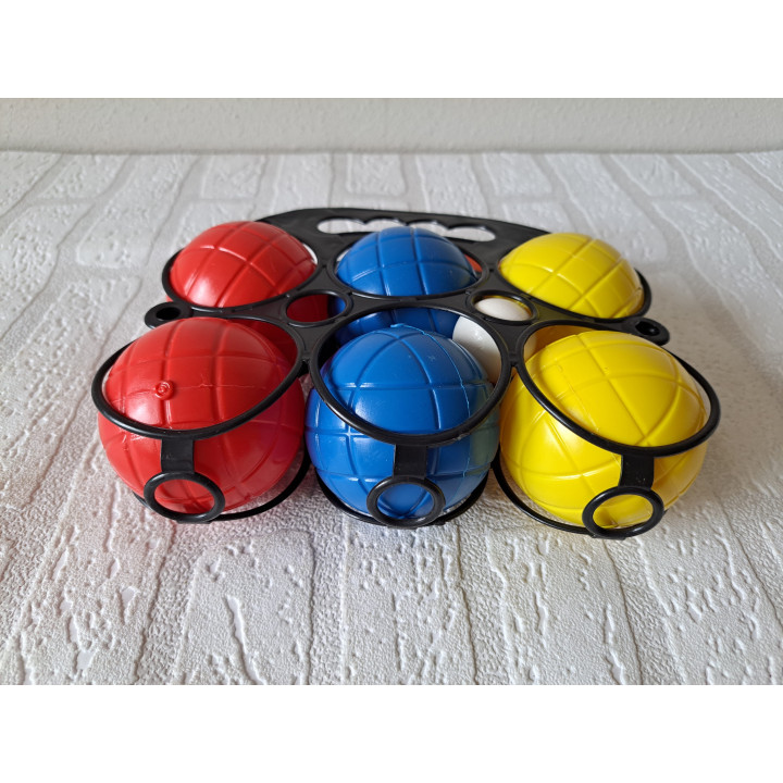 Jeu de boules set met 6 ballen en 1 but 21.5x7x18cm - sporten