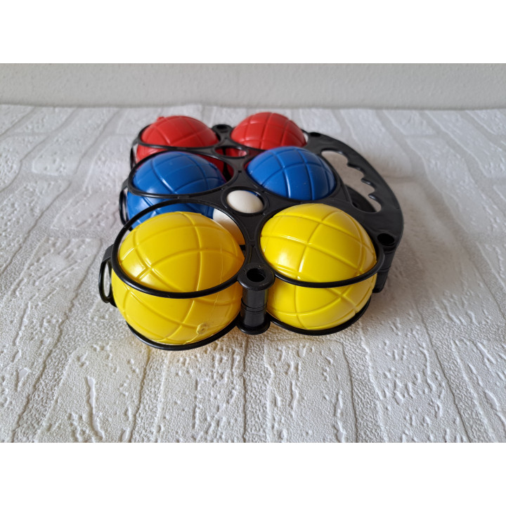 Jeu de boules set met 6 ballen en 1 but 21.5x7x18cm - sporten