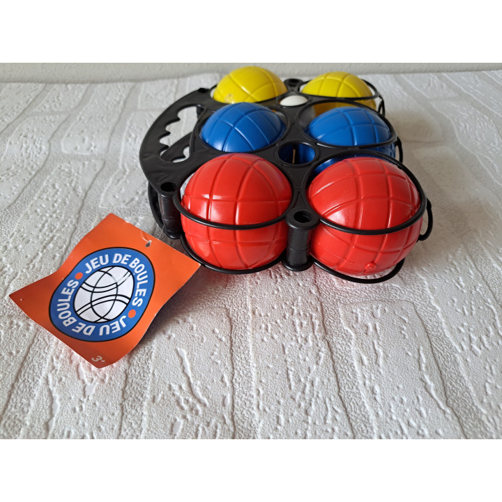Jeu de boules set met 6 ballen en 1 but 21.5x7x18cm - sporten