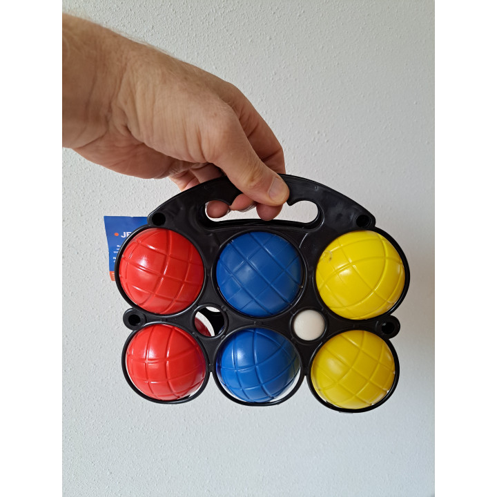 Jeu de boules set met 6 ballen en 1 but 21.5x7x18cm