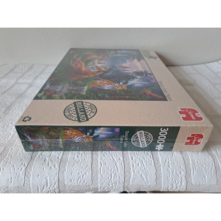 Tempelmeer tijgers puzzel met 3000 stukjes Jumbo 122x85cm - puzzels