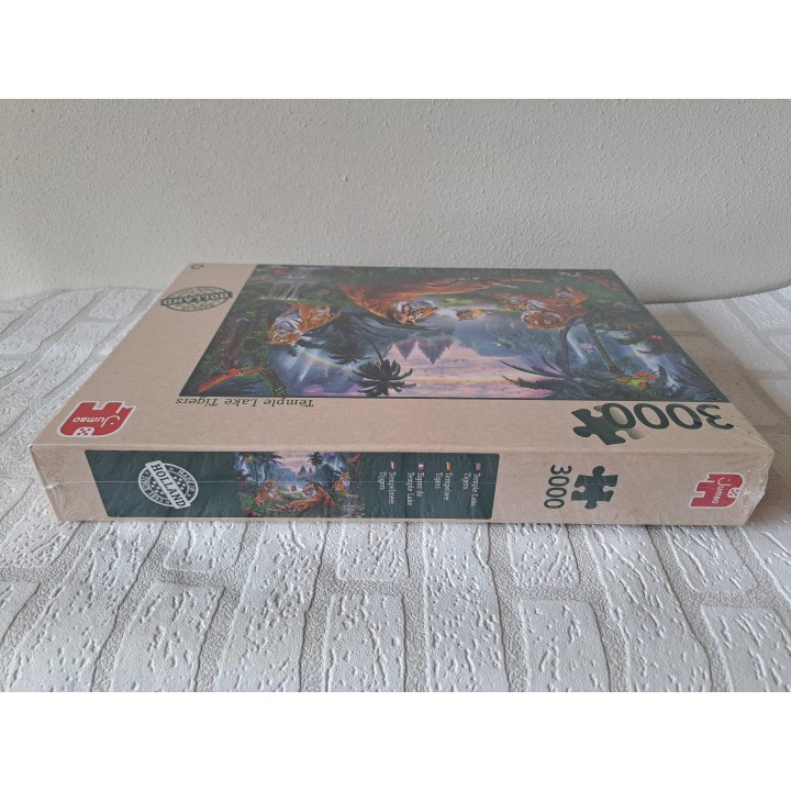 Large Tigers Puzzle 3000 Pieces Jumbo Temple Lake Scene
