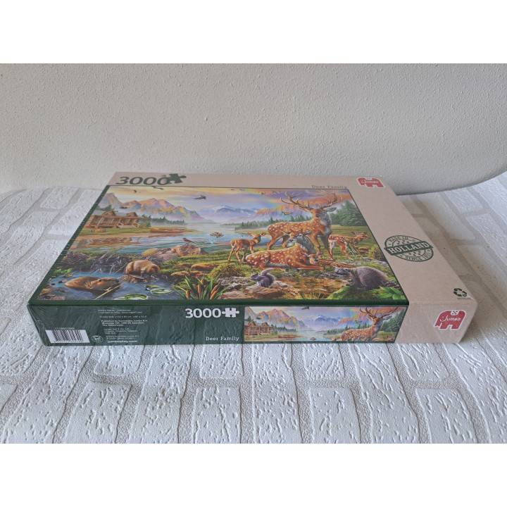 Hertenfamilie puzzel met 3000 stukjes Jumbo 122x85cm - puzzels