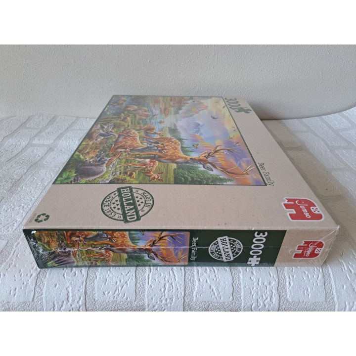 Hertenfamilie puzzel met 3000 stukjes Jumbo 122x85cm - puzzels