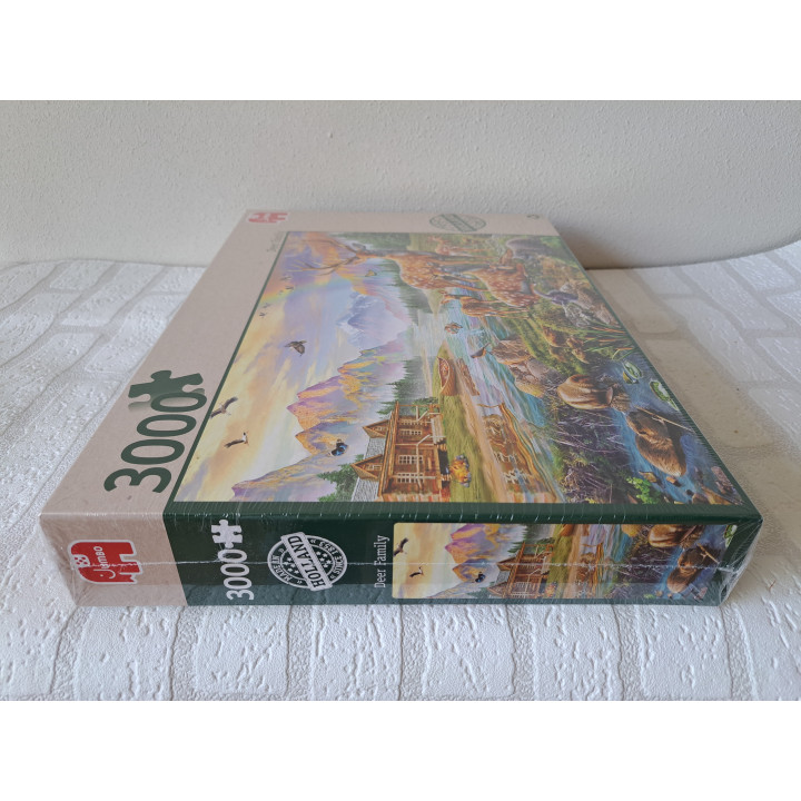 Hertenfamilie puzzel met 3000 stukjes Jumbo 122x85cm - puzzels