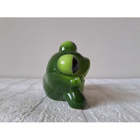 Liggende kikker spaarpot van porselein 14x8x9cm - spaarpotten