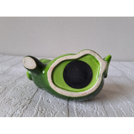 Liggende kikker spaarpot van porselein 14x8x9cm - spaarpotten