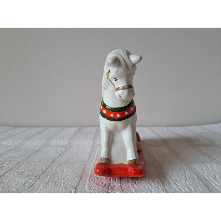 Hobbelpaard van aardewerk spaarpot 18.5x7x16.5cm - spaarpotten