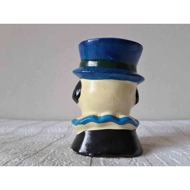 Clown hoofd van aardewerk spaarpot D9.5xH12.5cm - spaarpotten