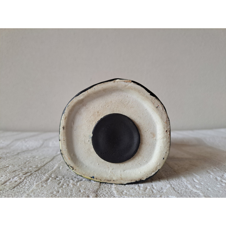 Clown hoofd van aardewerk spaarpot D9.5xH12.5cm - spaarpotten