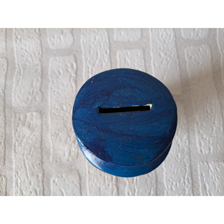 Clown hoofd van aardewerk spaarpot D9.5xH12.5cm - spaarpotten