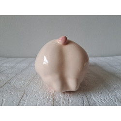 Liggende varken van porselein met sjaal spaarpot 22.5x10x11cm - spaarpotten