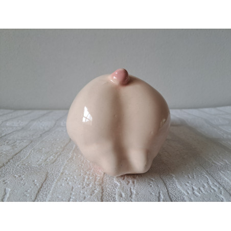 Liggende varken van porselein met sjaal spaarpot 22.5x10x11cm - spaarpotten