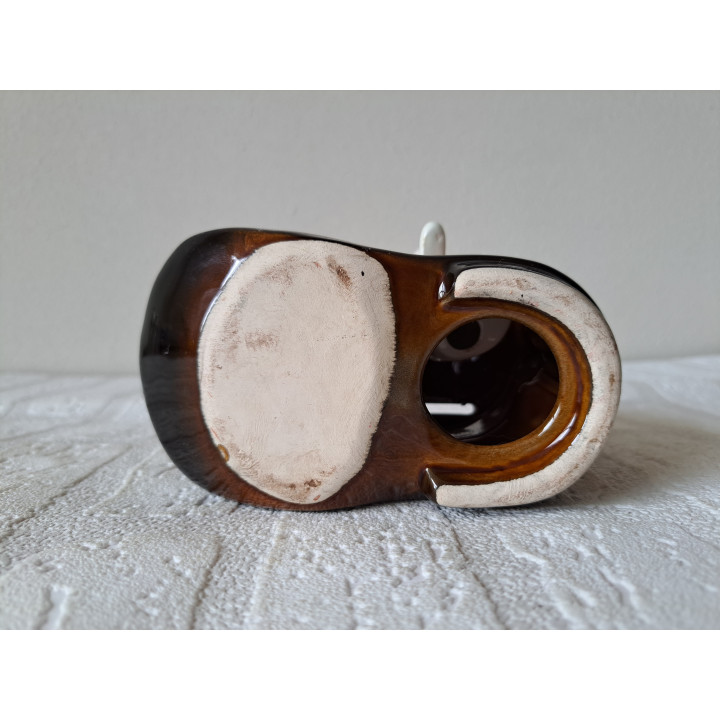 Muis van porselein in een schoen spaarpot 14x8x13cm - spaarpotten