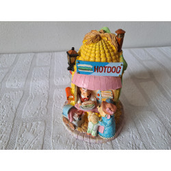 Hotdog mais huis van kunsthars spaarpot D11.5Hx15.5cm - spaarpotten