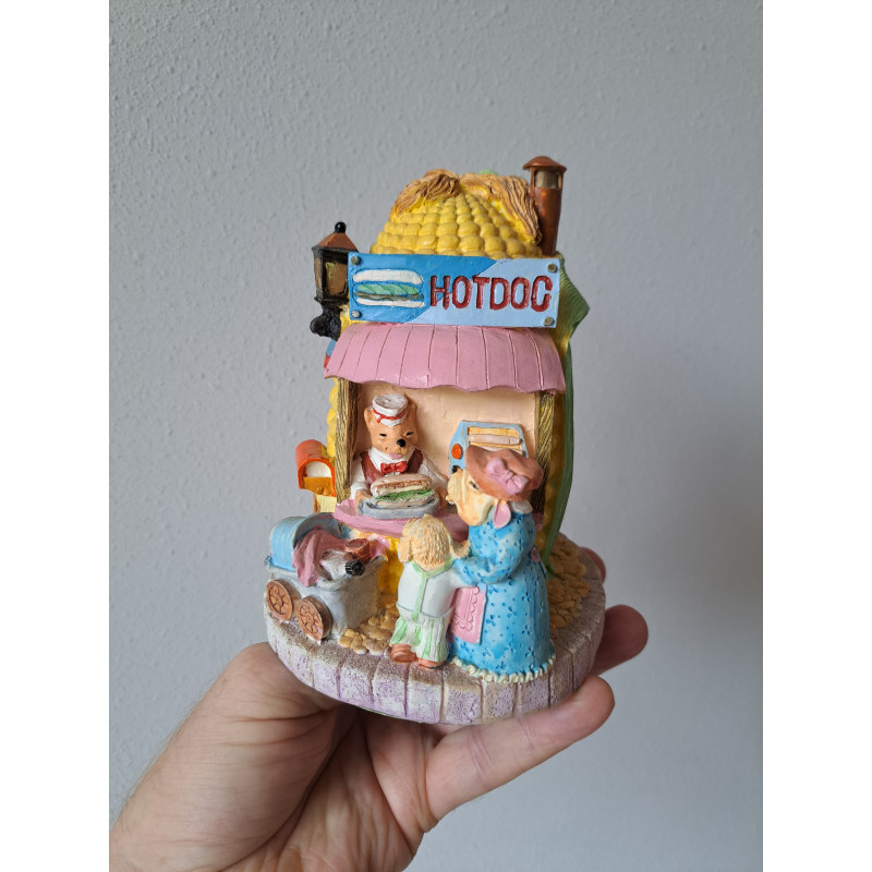 Hotdog mais huis van kunsthars spaarpot D11.5Hx15.5cm
