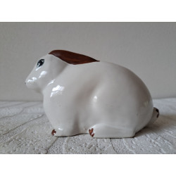Liggende konijn van porselein spaarpot 18x8.5x10cm - spaarpotten