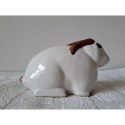 Liggende konijn van porselein spaarpot 18x8.5x10cm - spaarpotten