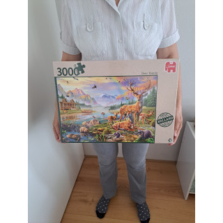 Hertenfamilie puzzel met 3000 stukjes Jumbo 122x85cm