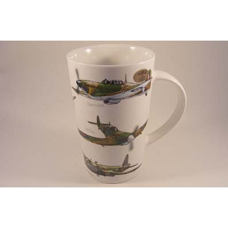 Beker met vliegtuigen opdruk The leonardo collection