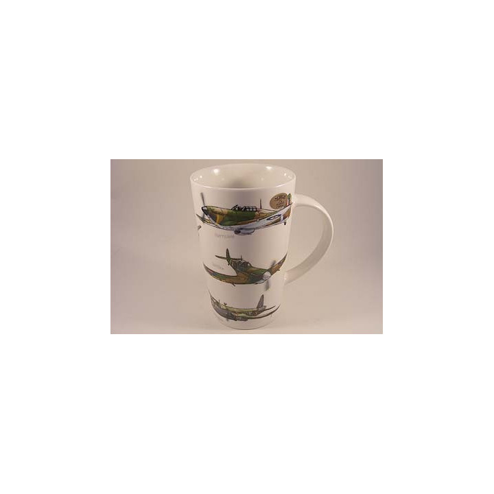 Beker met vliegtuigen opdruk The leonardo collection