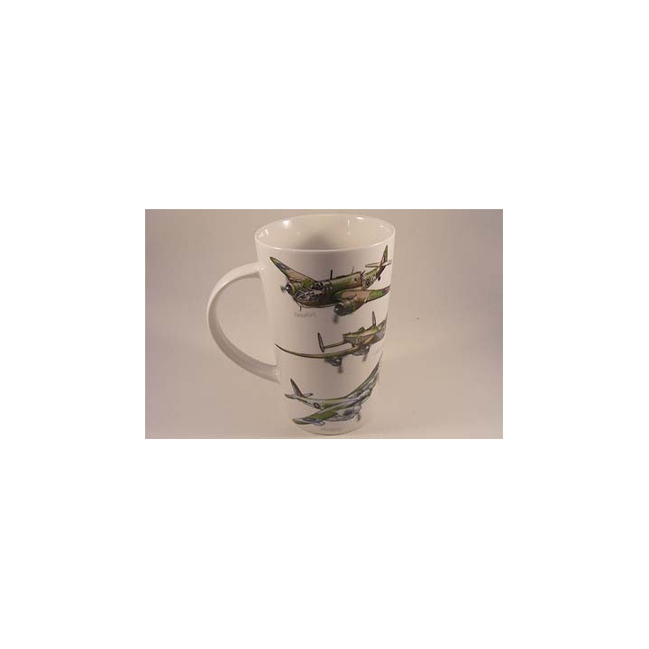 Beker met vliegtuigen opdruk The leonardo collection