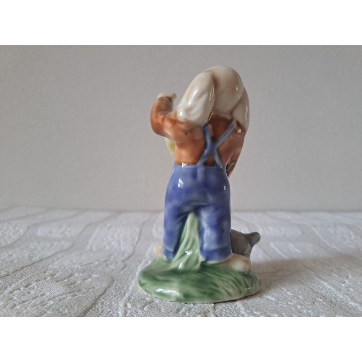 Cocker spaniel hond van porselein als visser 6x6x12cm - dierfiguren