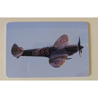Magneetplaatje op een Supermarine spitfire vliegtuig