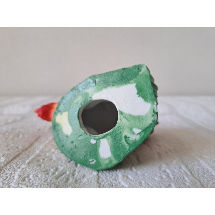 Rennende haan van porselein 11x6x8cm - dierfiguren