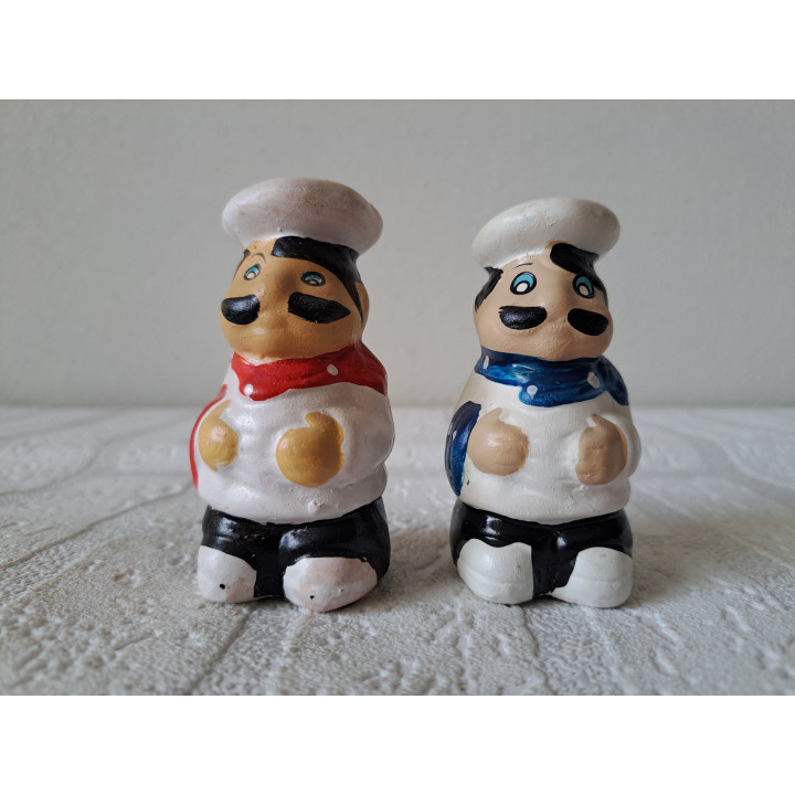 Koks peper en zoutstel van aardewerk D4xH8.5cm - peper en zoutstellen