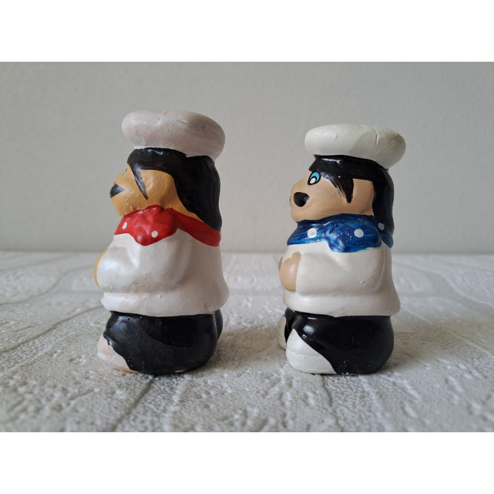 Koks peper en zoutstel van aardewerk D4xH8.5cm - peper en zoutstellen