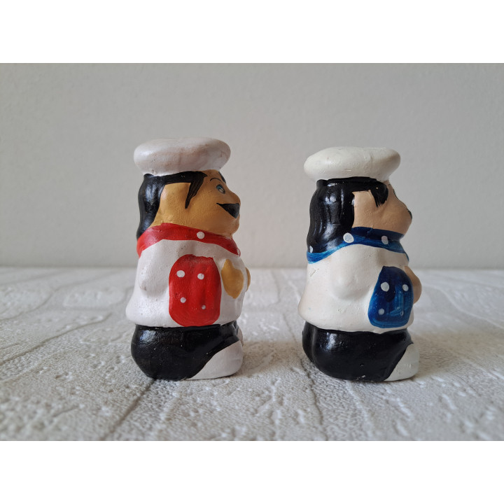 Koks peper en zoutstel van aardewerk D4xH8.5cm - peper en zoutstellen