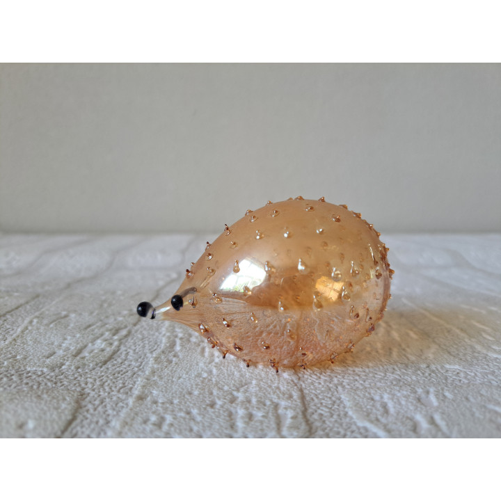 Egel van kerstbal glas uit de USSR D5.5cm - dierfiguren