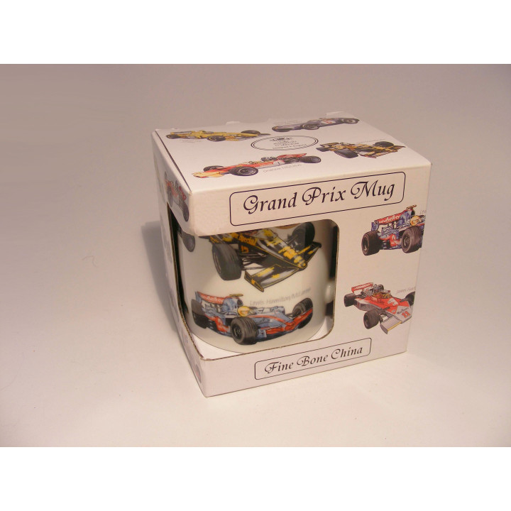 Beker met klassieke formule 1 racewagens afbeeldingen The leonardo collection