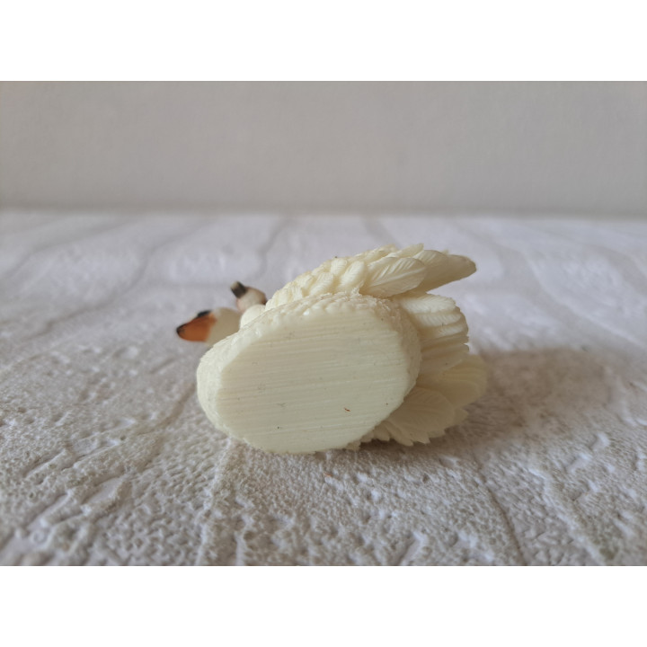Zwaan van kunsthars met pul-jong 6x3.5x5cm (A3) - dierfiguren