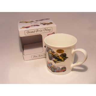 Beker met klassieke formule 1 racewagens afbeeldingen The leonardo collection