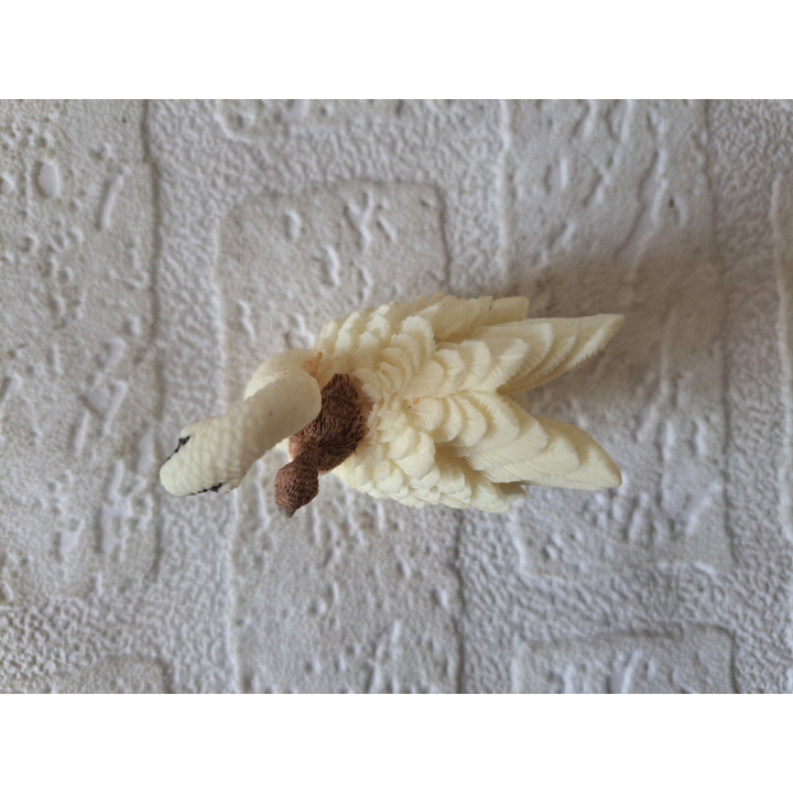 Zwaan van kunsthars met pul-jong 6x3.5x5cm (A3) - dierfiguren