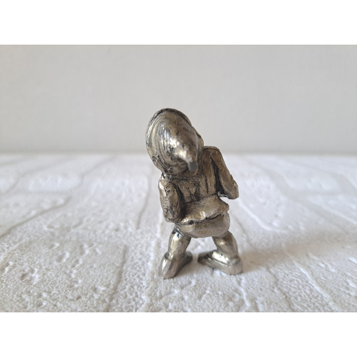 Kabouter van metaal met edelsteen 2.5x3.5x6cm - kabouters