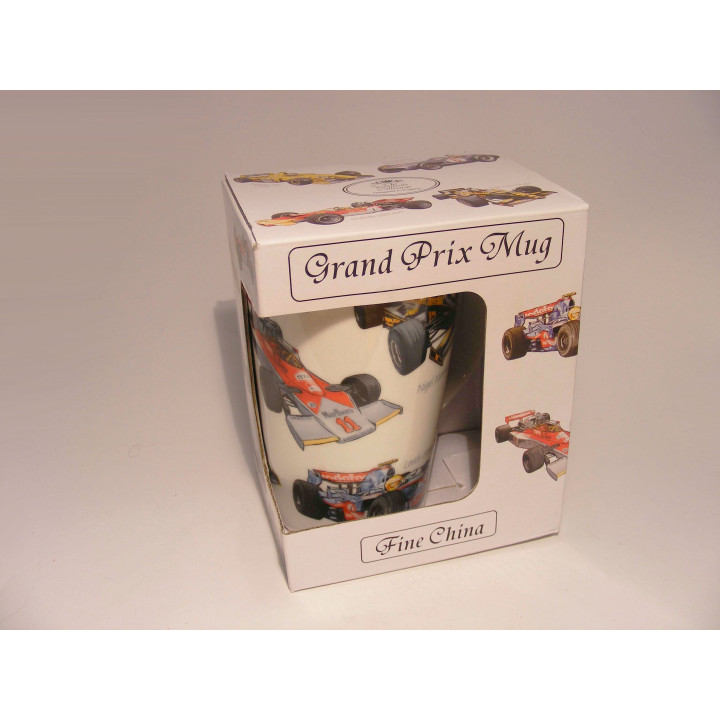 Beker met Formule 1 klassieke racewagens opdruk The leonardo collection