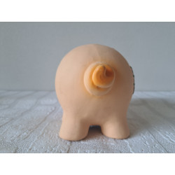 Grote varken van keramiek met strik spaarpot 19x10x11cm - spaarpotten
