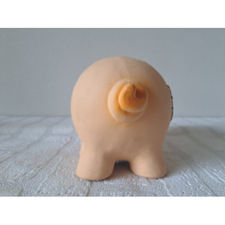Grote varken van keramiek met strik spaarpot 19x10x11cm - spaarpotten